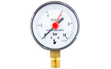 Manometer (tlakomer) d100mm 0-10 BAR SPODNÉ vývod 1/2" - voda, vzduch